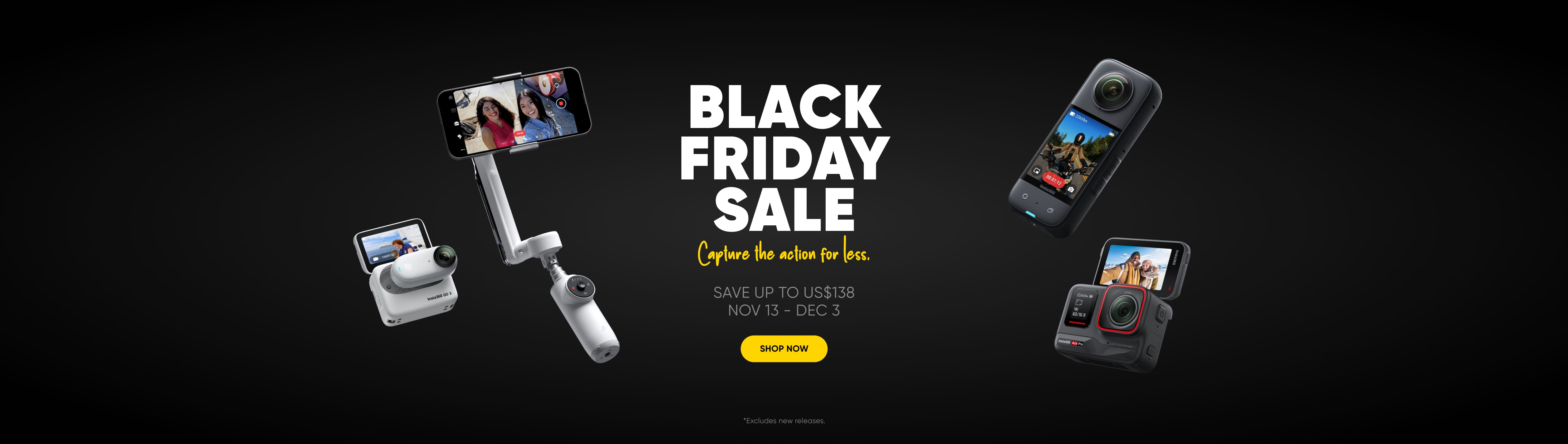 Insta360 Action Cameras Black Friday & Cyber Monday Deals